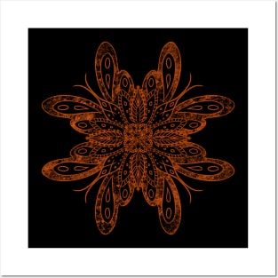 Mandala Design Butterflies Posters and Art